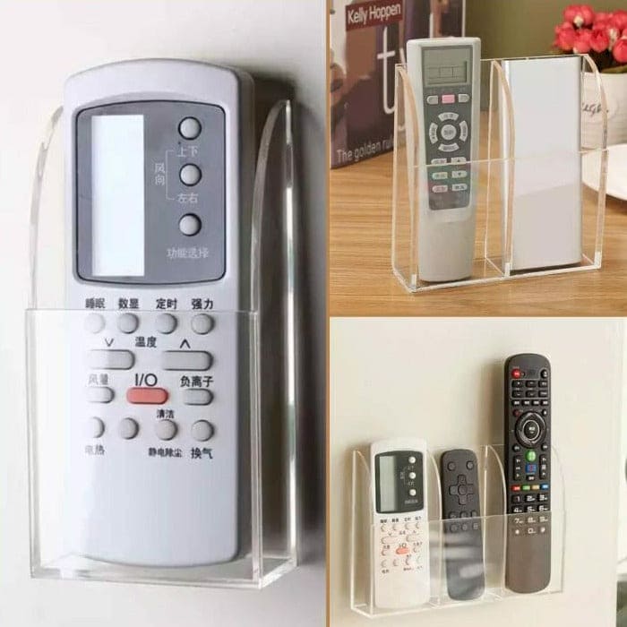 Acrylic Remote Holder, Transparent Mobile, Stationery Case, Wall Mounted Remote Control Holder Organizer, Clear Remote Control Holder Acrylic Remote Holder, Transparent Mobile, Stationery Case, Wall Mounted Remote Control Holder Organizer, Clear Remote Control Holder